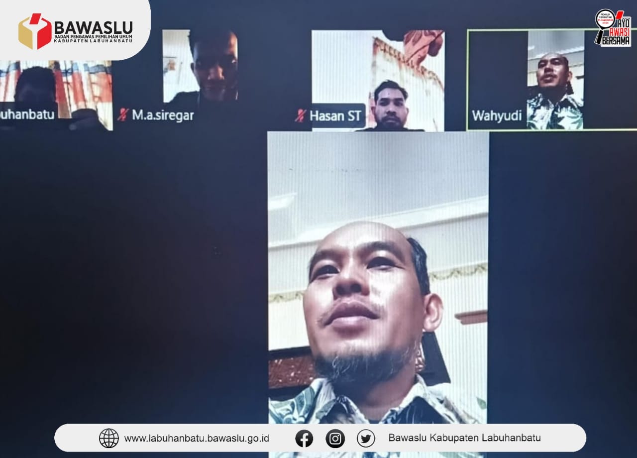 Ketua Bawaslu Kabupaten Labuhanbatu Wahyudi Saat memaparkan Materi Ngabuburit Pengawasan 